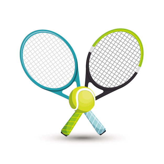 Free Vector | Two racket tennis ball illustration