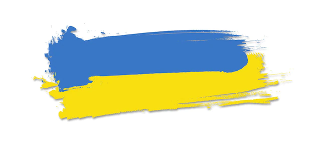 Free Vector | Ukraine flag with brushstrokes