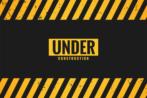 Free Vector | Under construction with black and yellow stripes
