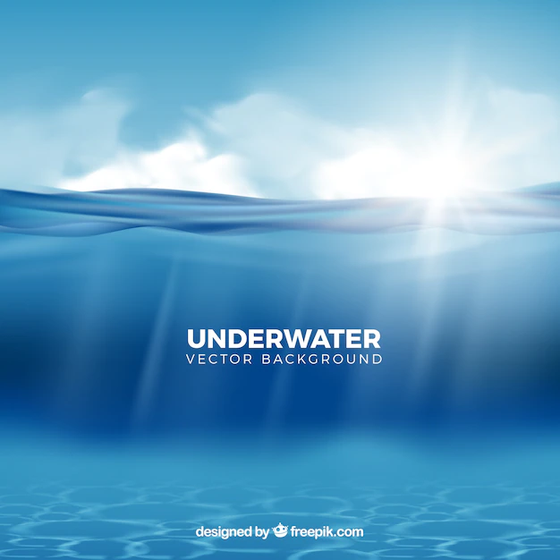 Free Vector | Underwater background in realistic style