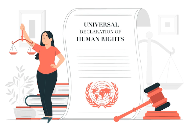 Free Vector | Universal declaration of human rights concept illustration