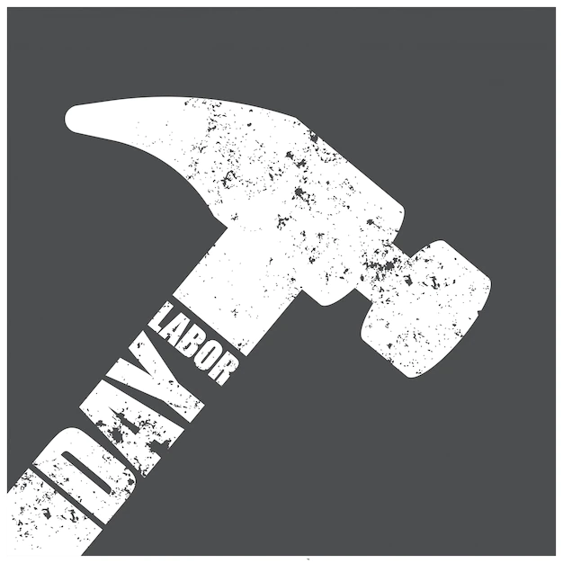 Free Vector | Usa labor day design with hammer