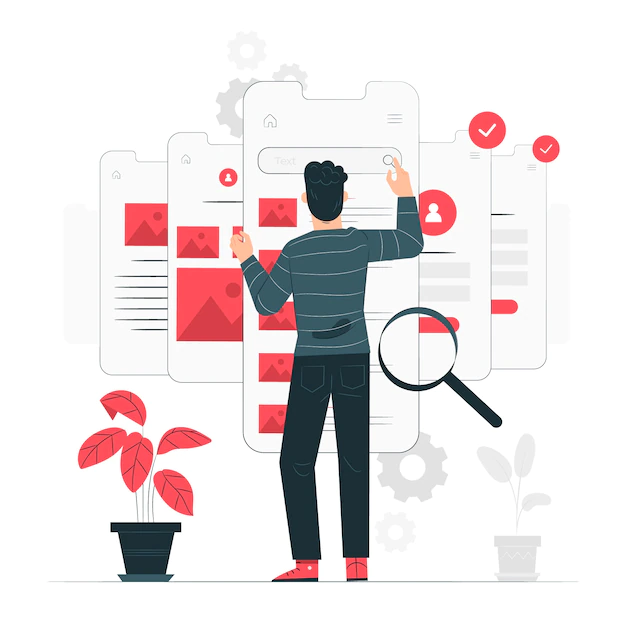 Free Vector | Usability testing concept illustration