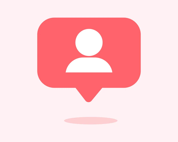 Free Vector | User follower icons social media notification icon in speech bubbles vector illustration