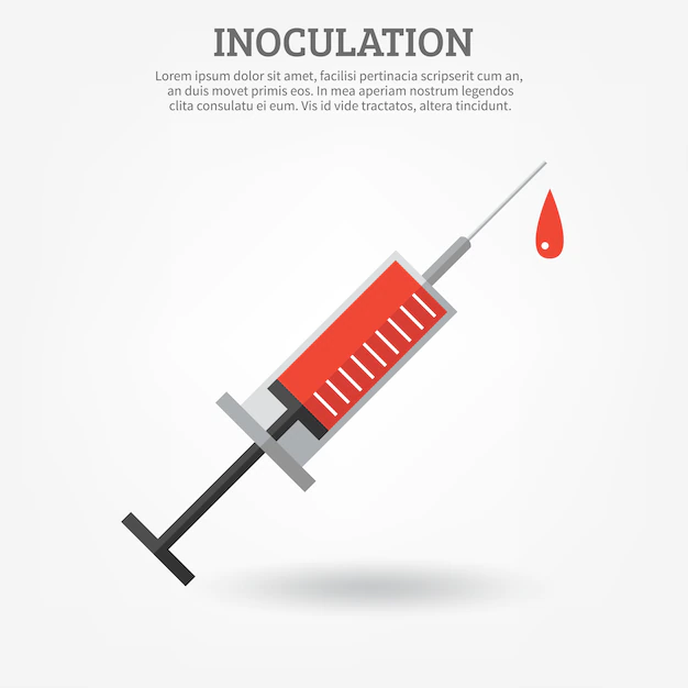 Free Vector | Vaccination syringe poster