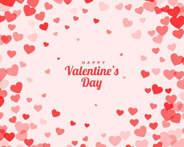 Free Vector | Valentines day card with scattered background