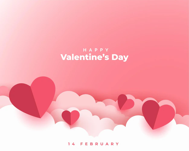 Free Vector | Valentines day concept card in paper cut style