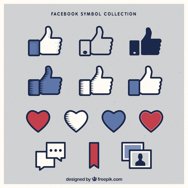 Free Vector | Variety of facebook icons