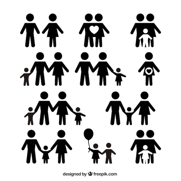 Free Vector | Variety of family icons