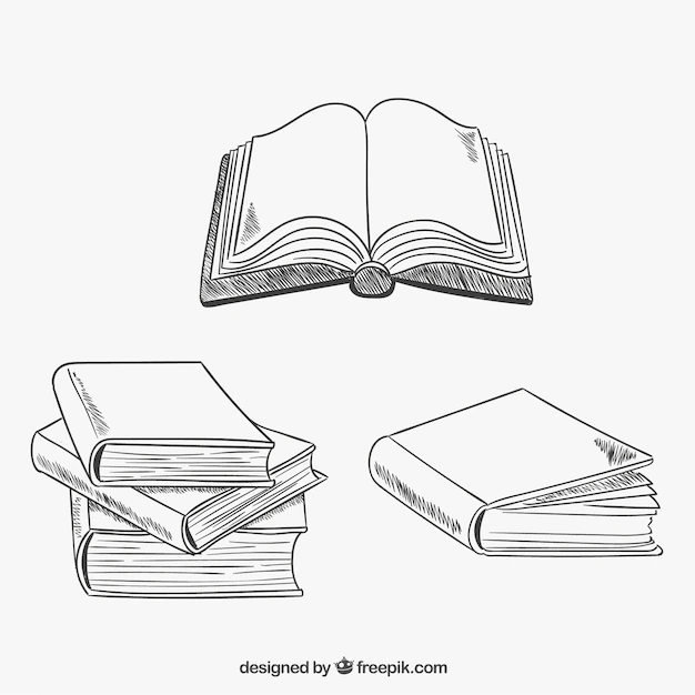 Free Vector | Variety of sketchy books
