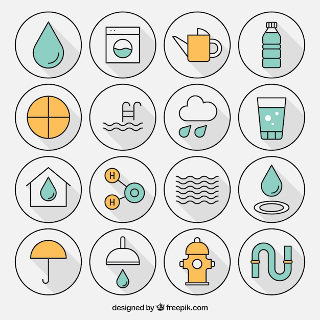 Free Vector | Variety of water icon