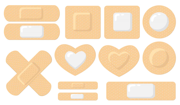 Free Vector | Various adhesive medical plasters flat icon set