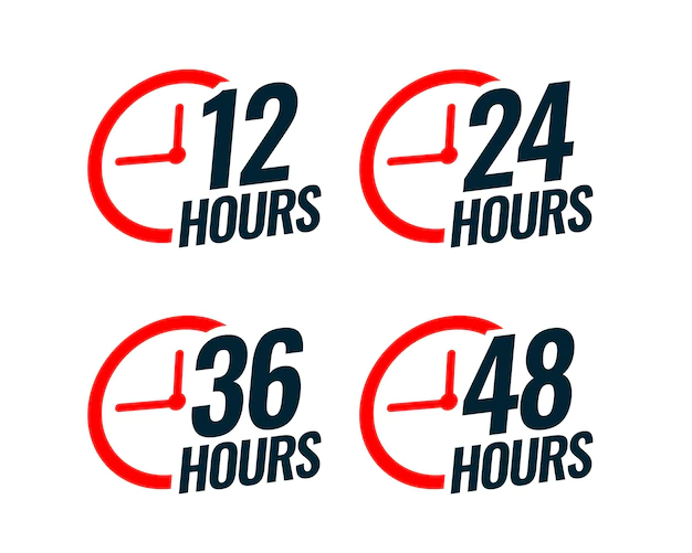 Free Vector | Various time stickers with time