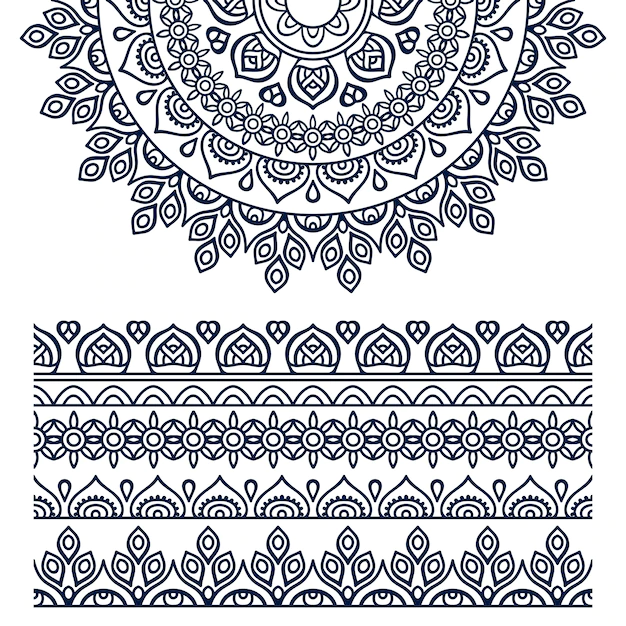 Free Vector | Vector ethnic mandala