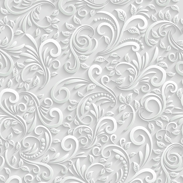 Free Vector | Vector floral 3d seamless pattern background. for christmas and invitation cards decoration