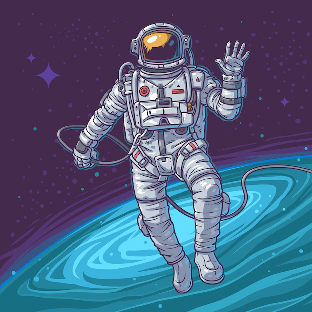 Free Vector | Vector illustration cosmonaut