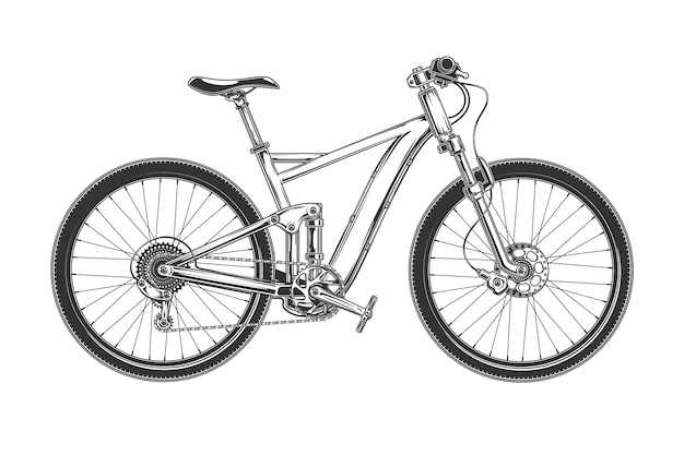 Free Vector | Vector illustration of a modern bicycle