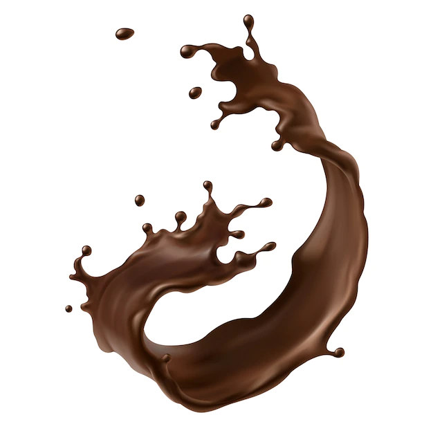 Free Vector | Vector illustration of a splash of brown chocolate in a realistic style.