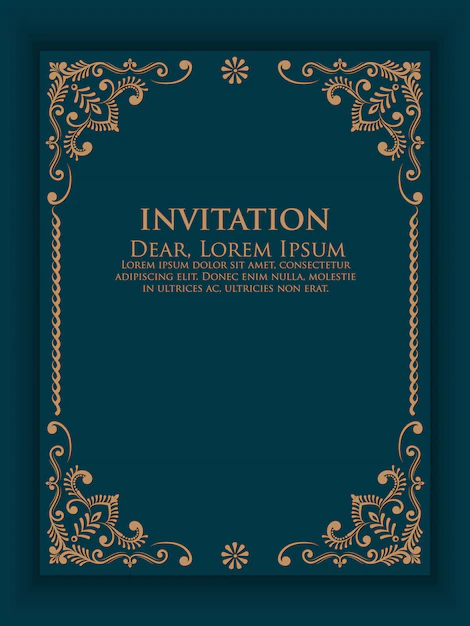 Free Vector | Vector invitation, cards with ethnic arabesque elements.