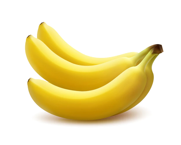 Free Vector | Vector ripe yellow banana bunch isolated on white background