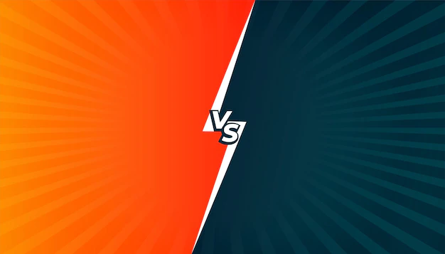 Free Vector | Versus vs comparison or battle screen background in comic style