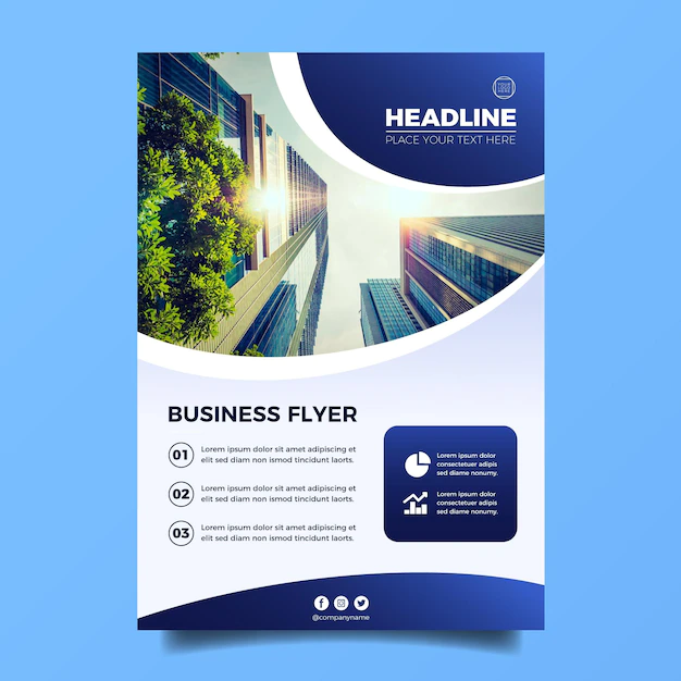 Free Vector | Vertical business flyer template