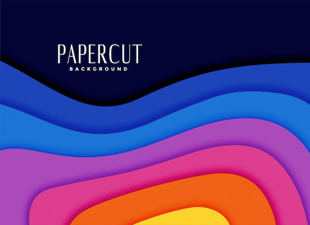 Free Vector | Vibrant rainbow colors papercut background