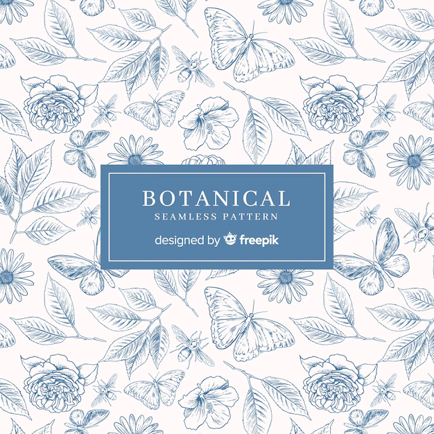Free Vector | Vintage botanical pattern