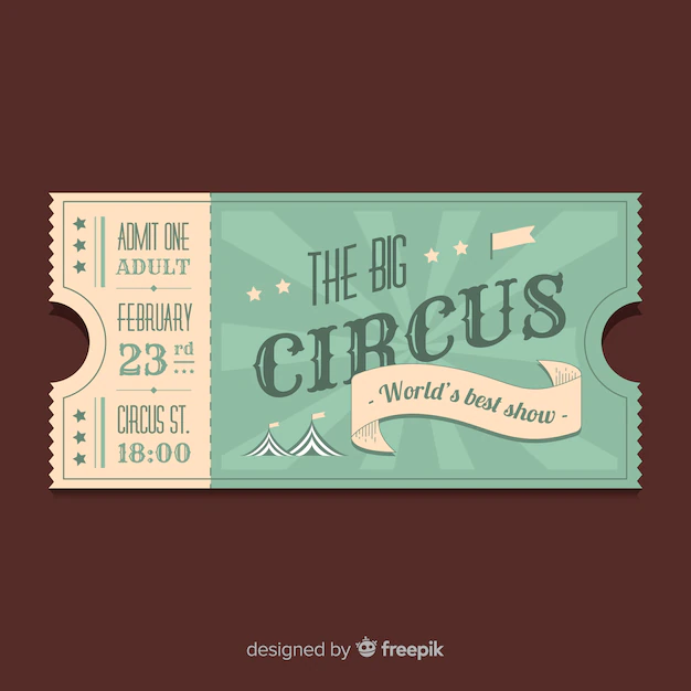Free Vector | Vintage circus ticket