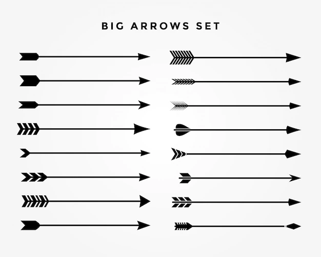 Free Vector | Vintage classic arrows set of sixteen styles