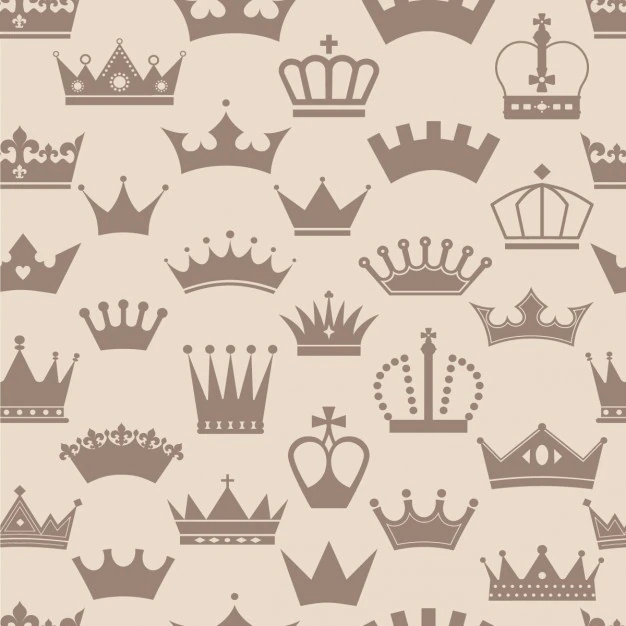 Free Vector | Vintage crowns pattern