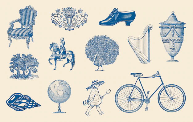 Free Vector | Vintage victorian objects collection