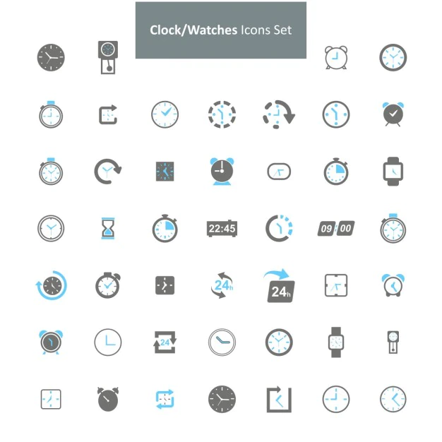 Free Vector | Watches icon set