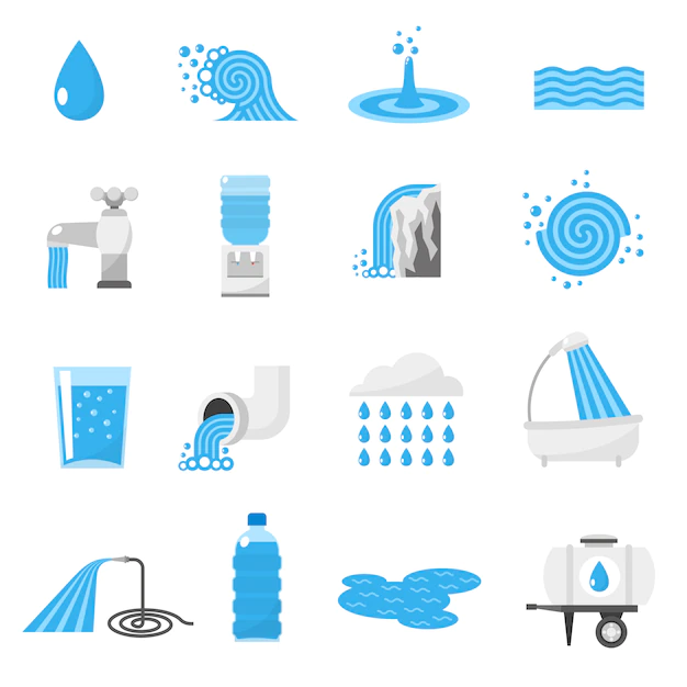 Free Vector | Water icons set