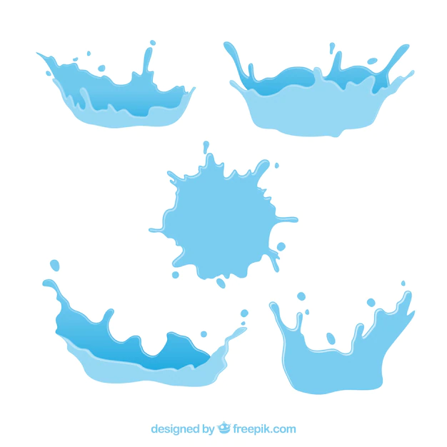 Free Vector | Water splash collection in flat style