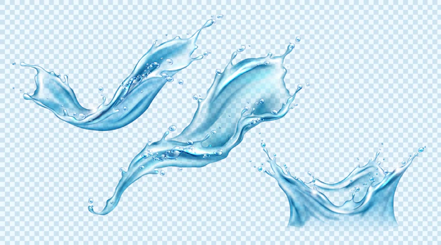 Free Vector | Water splash set. aqua liquid dynamic motion.