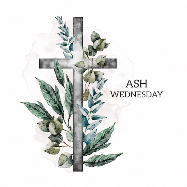 Free Vector | Watercolor ash wednesday illustration