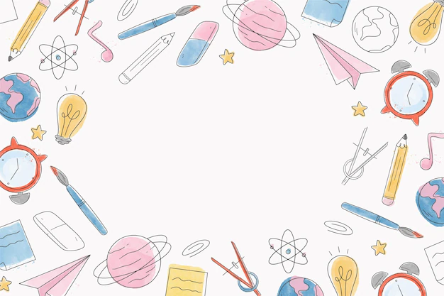 Free Vector | Watercolor back to school background with white space