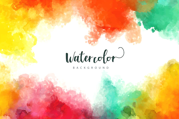 Free Vector | Watercolor background with colorful stains