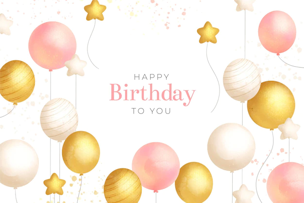 Free Vector | Watercolor birthday background with balloons