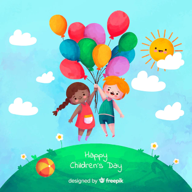 Free Vector | Watercolor children's day background