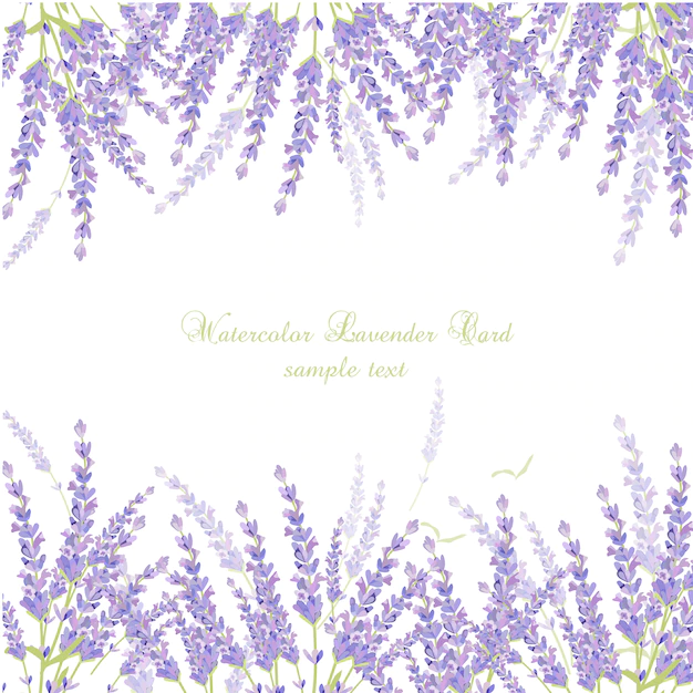 Free Vector | Watercolor lavender card