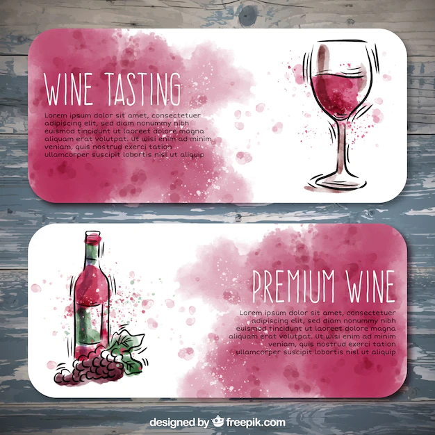 Free Vector | Watercolor restaurant banners