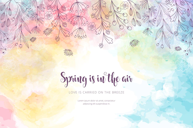 Free Vector | Watercolor spring background
