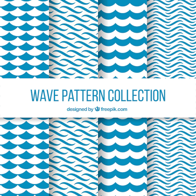 Free Vector | Wave patterns with abstract shapes