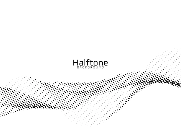 Free Vector | Wave style halftone design background vector