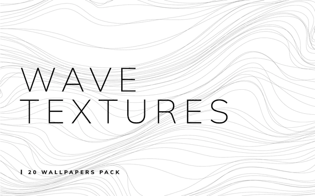 Free Vector | Wave textures white background vector