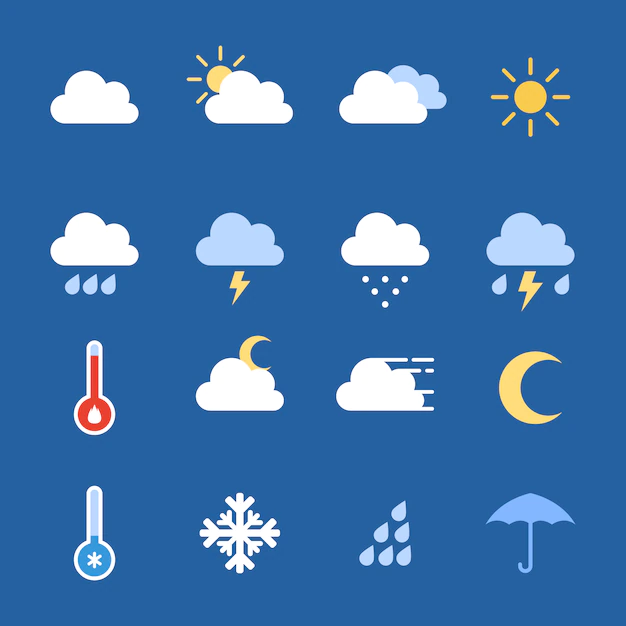 Free Vector | Weather icons collection