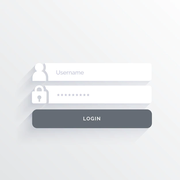 Free Vector | Web login template, neutral colors