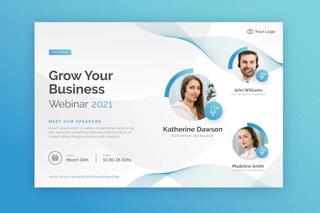 Free Vector | Webinar banner invitation